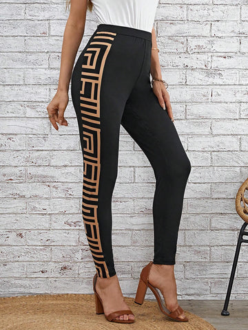 EMERY ROSE Geo Print Leggings