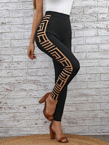 EMERY ROSE Geo Print Leggings
