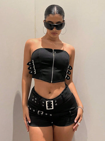 ICON Solid Grommet Eyelet Shorts