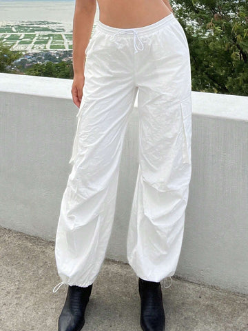 ICON Drawstring Waist Flap Pocket Cargo Pants