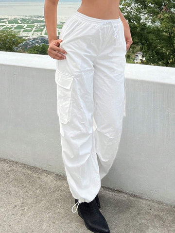 ICON Drawstring Waist Flap Pocket Cargo Pants