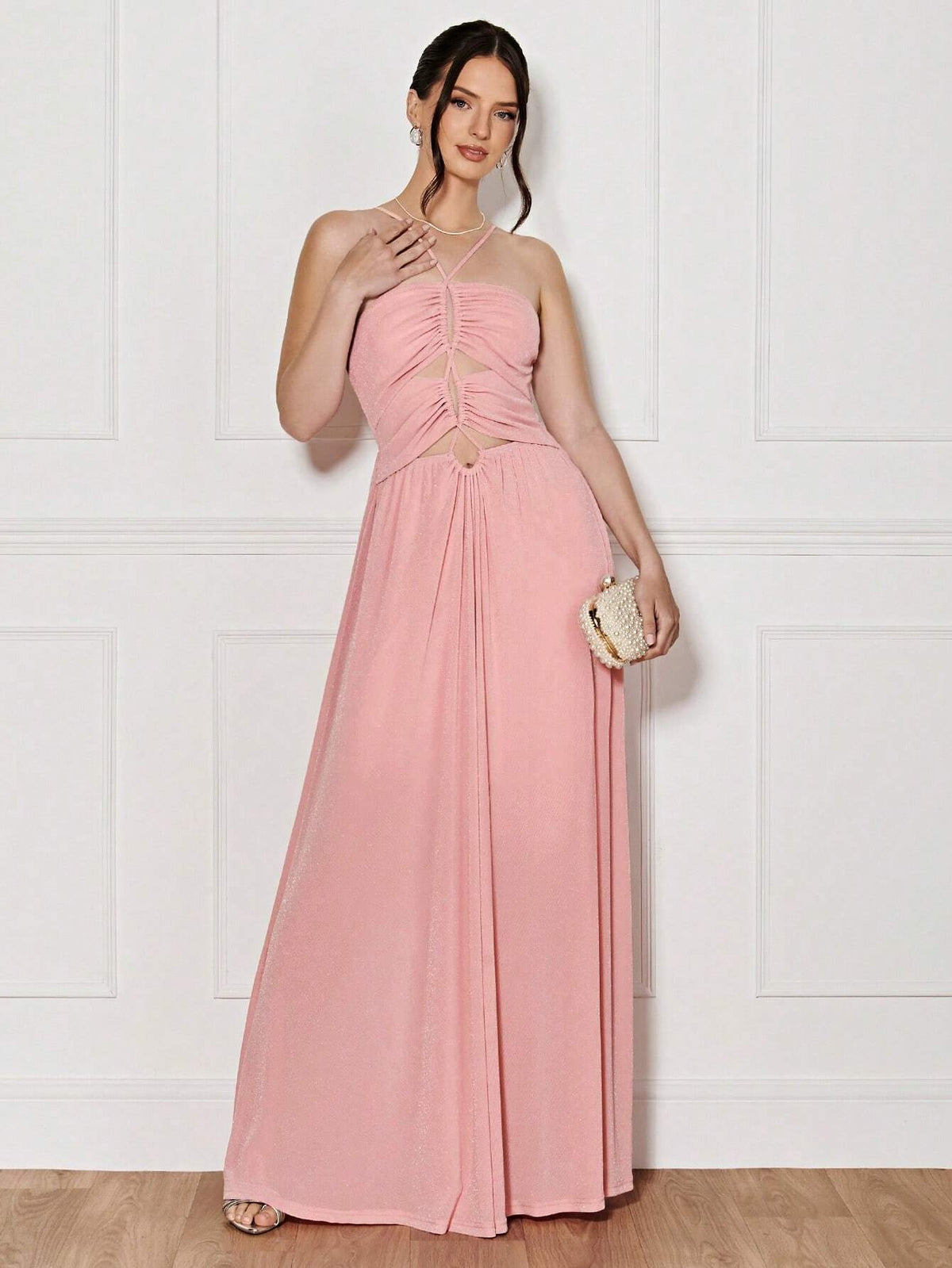 Drawstring Cut Out Front Dress
