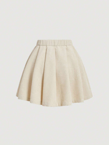MOD Solid Cord Pleated Skirt
