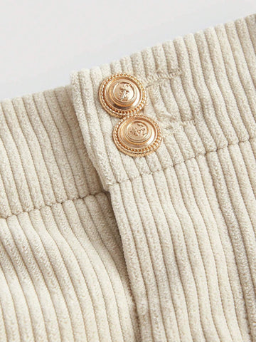 MOD Solid Cord Pleated Skirt