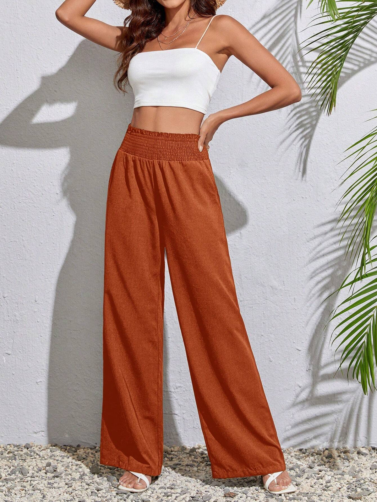 Tall Solid Wide Leg Pants
