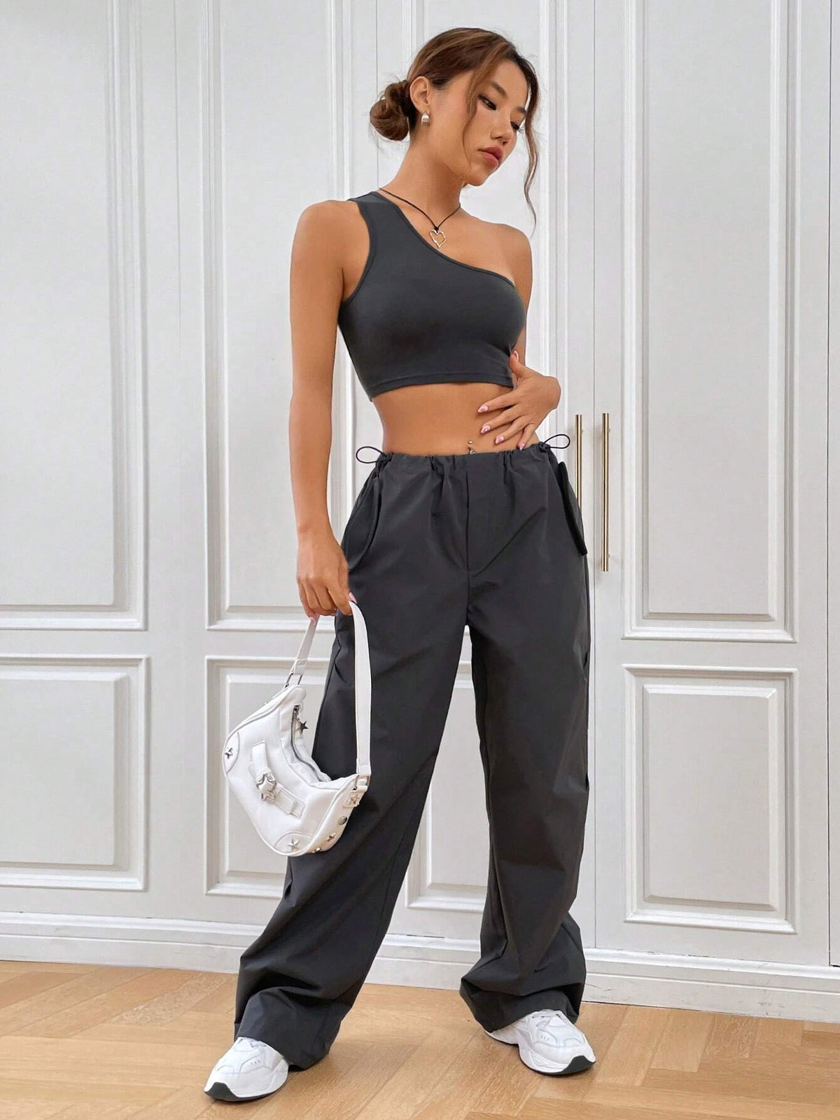 One Shoulder Crop Top & Pants