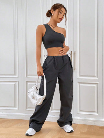 One Shoulder Crop Top & Pants