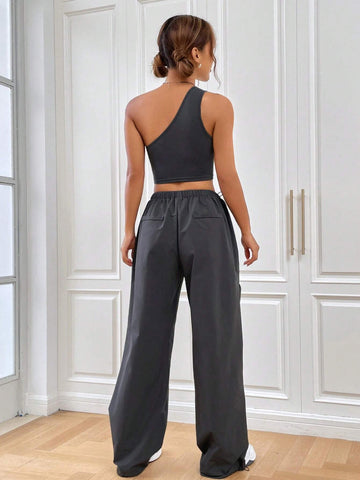 One Shoulder Crop Top & Pants