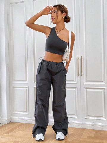One Shoulder Crop Top & Pants