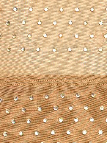 Lace Up Backless Rhinestone Cami Bodycon Dress