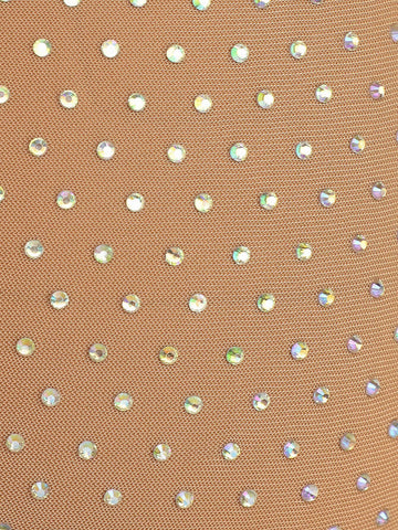 Lace Up Backless Rhinestone Cami Bodycon Dress