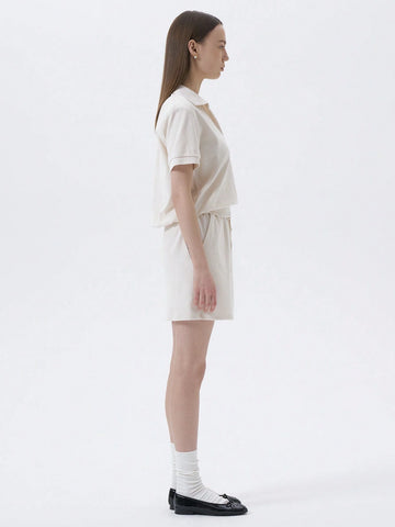DAZY Solid Blouse & Drawstring Waist Skirt