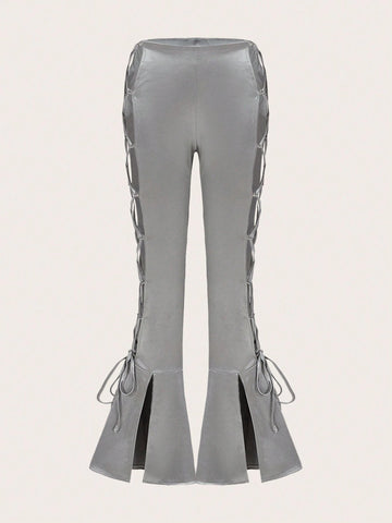 ICON Lace Up Side Flare Leg Pants
