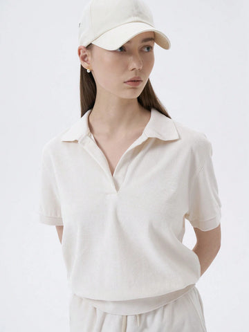 DAZY Solid Blouse & Drawstring Waist Skirt