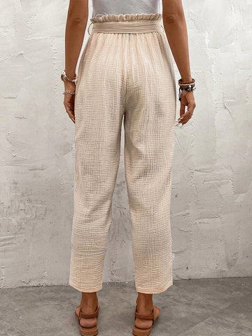 EMERY ROSE Paperbag Waist Belted Pants