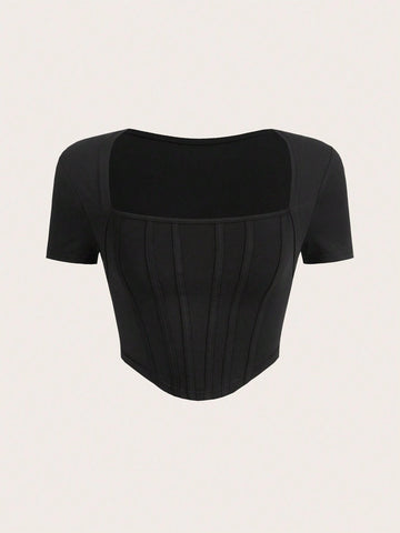 ICON Square Neck Crop Tee