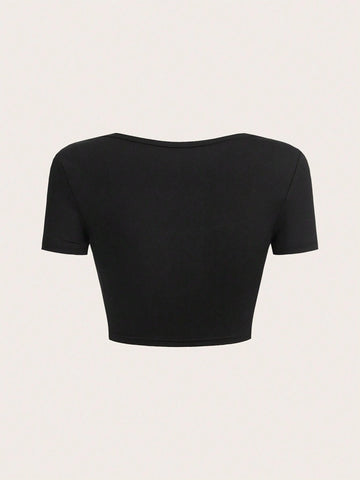 ICON Square Neck Crop Tee