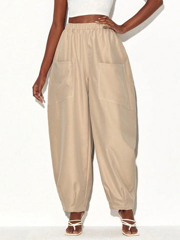 Dual Pocket Side Drop Crotch Pants