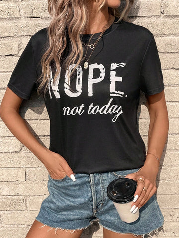 EMERY ROSE Slogan Graphic Tee