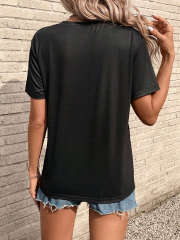 EMERY ROSE Slogan Graphic Tee