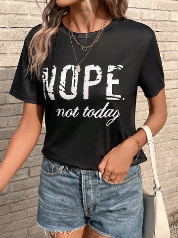 EMERY ROSE Slogan Graphic Tee