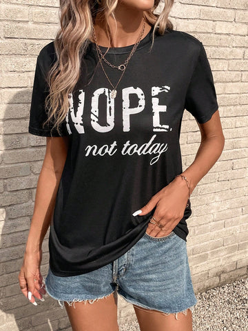 EMERY ROSE Slogan Graphic Tee