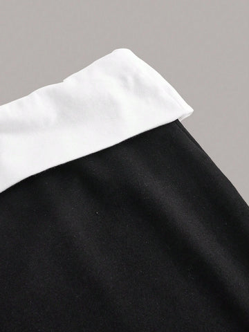 Colorblock Tube Top & Flare Leg Pants