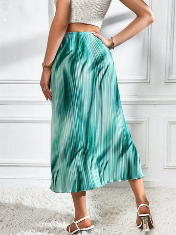 Lettuce Trim Tie Dye Skirt