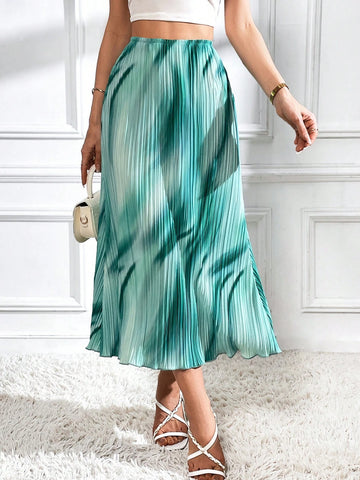 Lettuce Trim Tie Dye Skirt