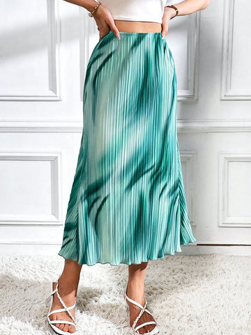 Lettuce Trim Tie Dye Skirt