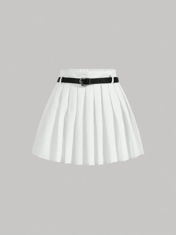 MOD Belted Pleated Skirt