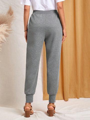 EMERY ROSE Solid Slant Pocket Sweatpants