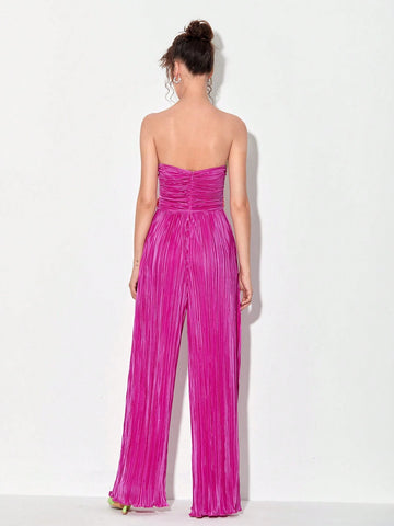 Colorblock Cut Out Front Tube Jumpsuit