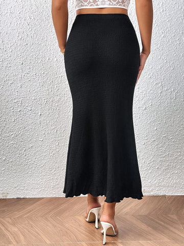 Unity Solid Mermaid Hem Skirt