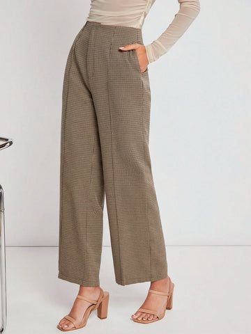 BIZwear Slant Pocket Houndstooth Pants