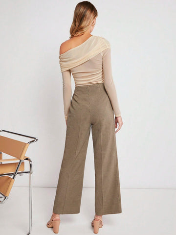 BIZwear Slant Pocket Houndstooth Pants