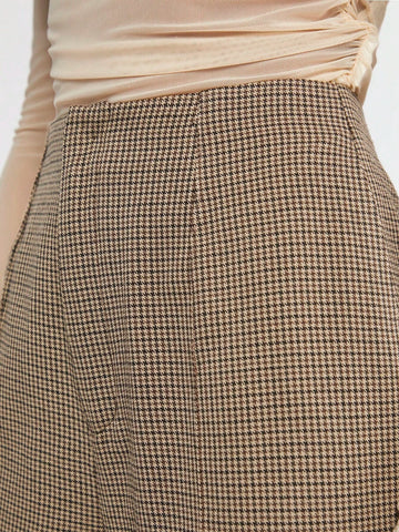 BIZwear Slant Pocket Houndstooth Pants