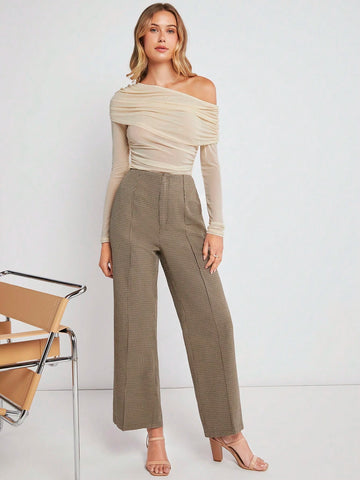 BIZwear Slant Pocket Houndstooth Pants