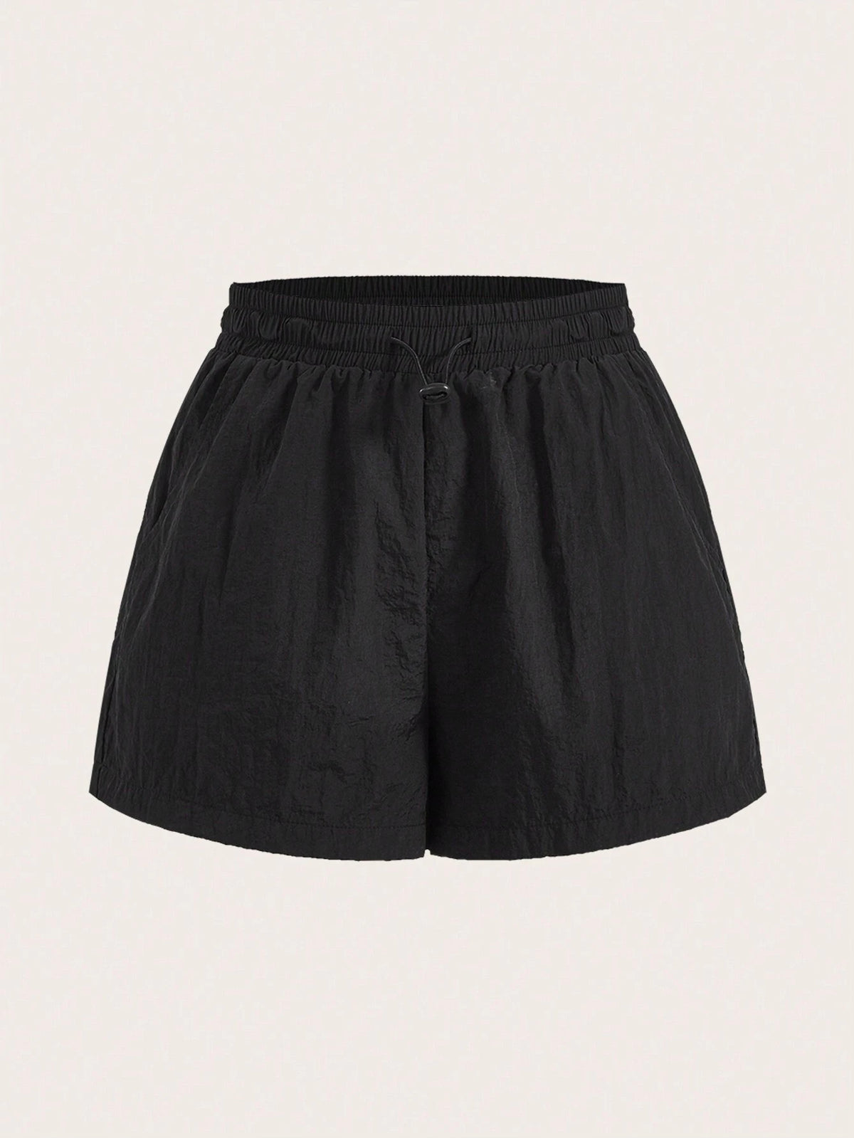 EZwear Drawstring Waist Solid Shorts