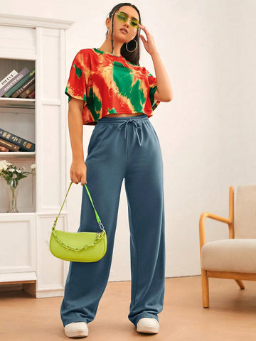 Tall Drawstring Waist Slant Pocket Sweatpants