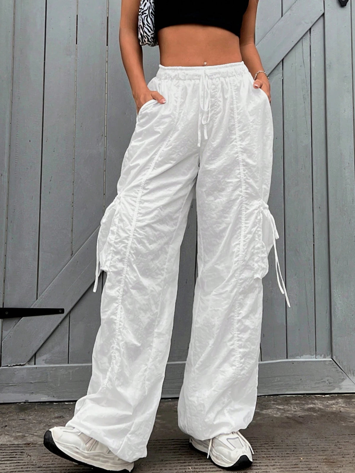 EZwear Drawstring Pocket Side Pants