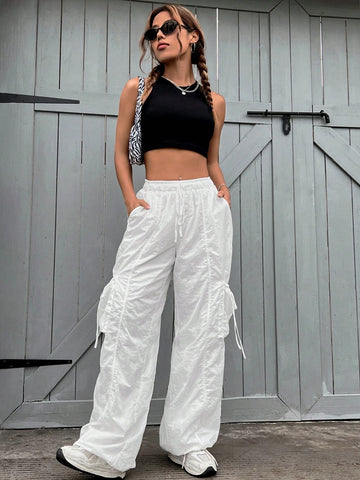 EZwear Drawstring Pocket Side Pants