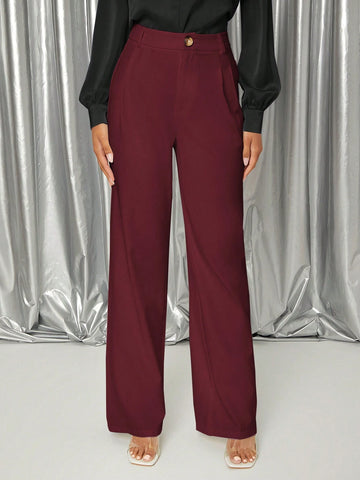 Unity Solid Fold Pleated Pants