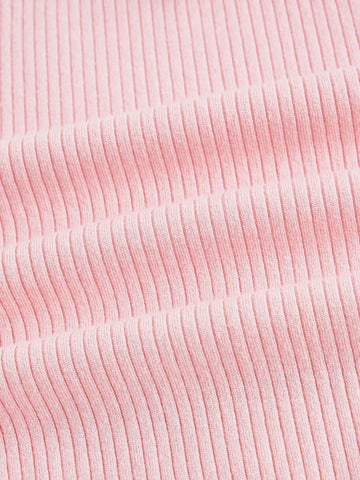 Lettuce Trim Sweetheart Neck Crop Tee