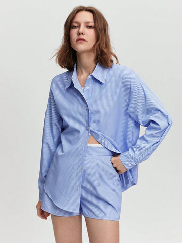 Drop Shoulder Shirt & Shorts Without Tank Top