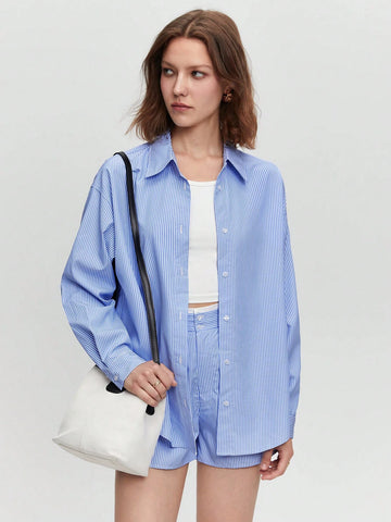 Drop Shoulder Shirt & Shorts Without Tank Top