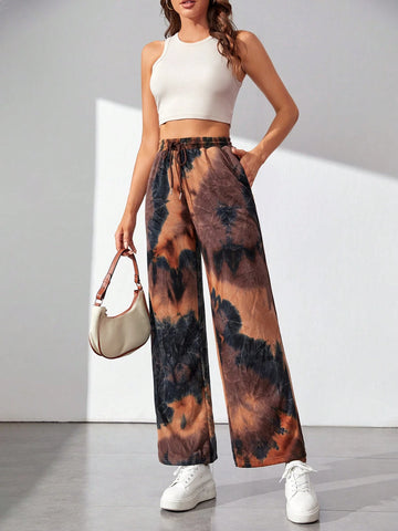 Tall Tie Dye Drawstring Waist Sweatpants