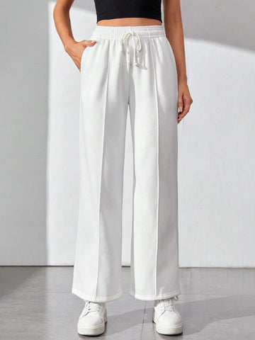 Tall Drawstring Waist Slant Pocket Sweatpants