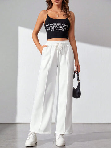 Tall Drawstring Waist Slant Pocket Sweatpants