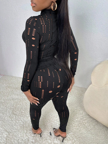 Hollow Out Top & Leggings